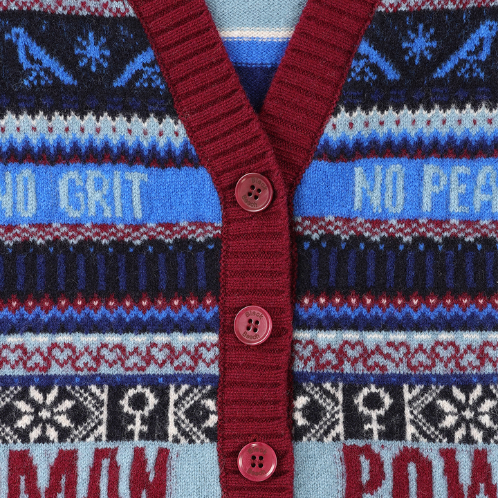 *PRE ORDER* Reversible Fairisle Lambswool Waistcoat in Klein & Claret