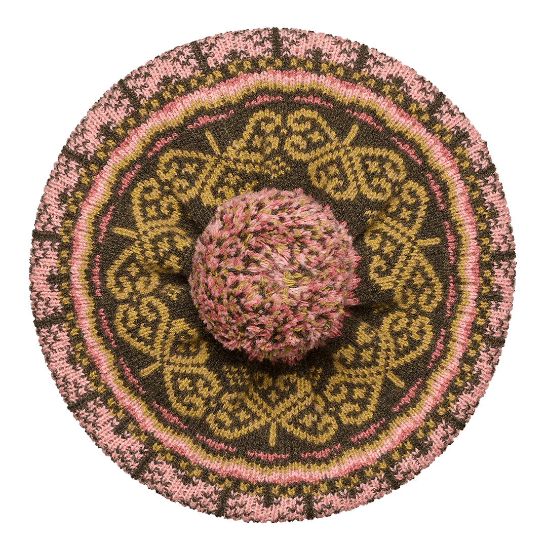 Pre-Order - Fairisle Fiadh Beret Tam in Kelp - Black & Beech