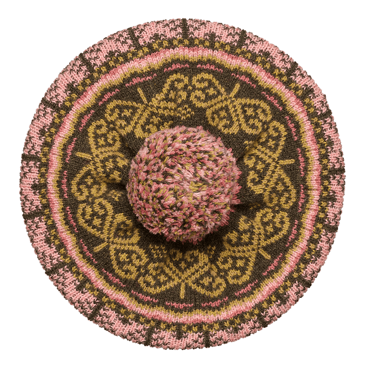 Pre-Order - Fairisle Fiadh Beret Tam in Kelp - Black &amp; Beech