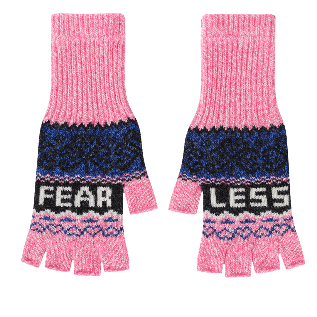 Pre-Order - Fearless Fingerless Gloves in Róisín - Black & Beech