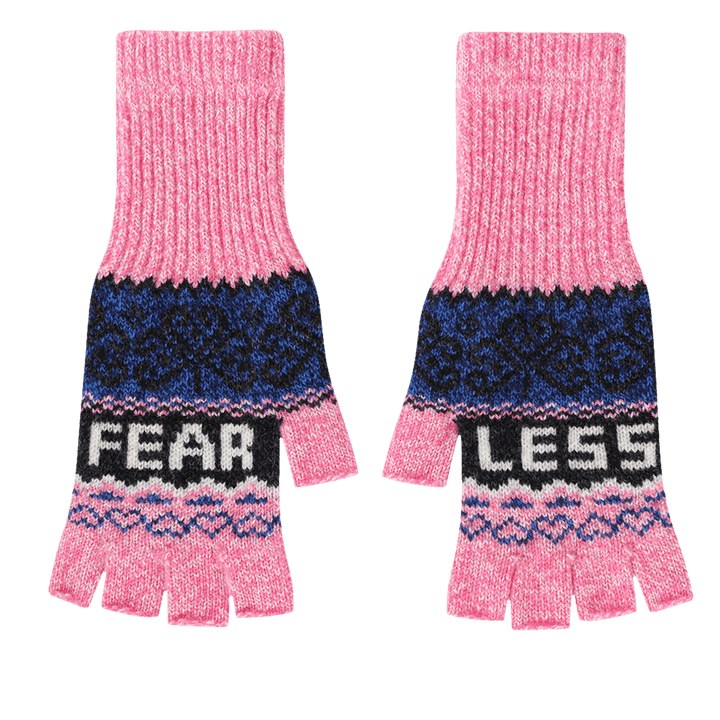 Pre-Order - Fearless Fingerless Gloves in Róisín - Black &amp; Beech