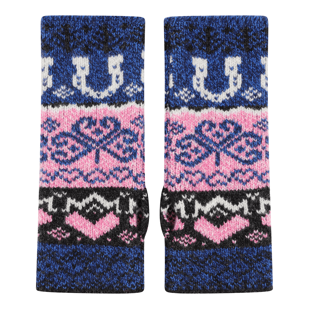 Pre-Order - Fairisle Fiadh Wrist Warmer in Anthracite - Black & Beech