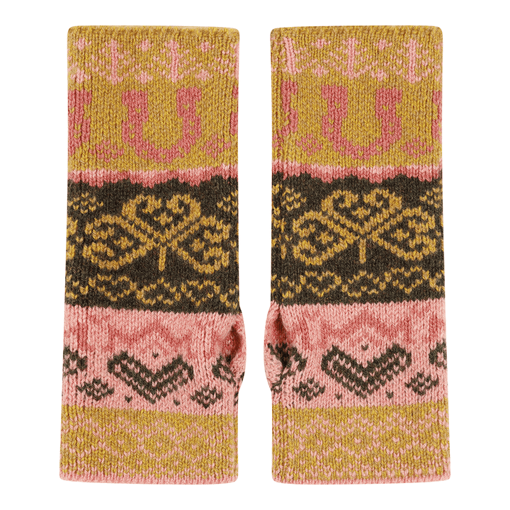 Pre-Order - Fairisle Fiadh Wrist Warmer in Kelp - Black &amp; Beech