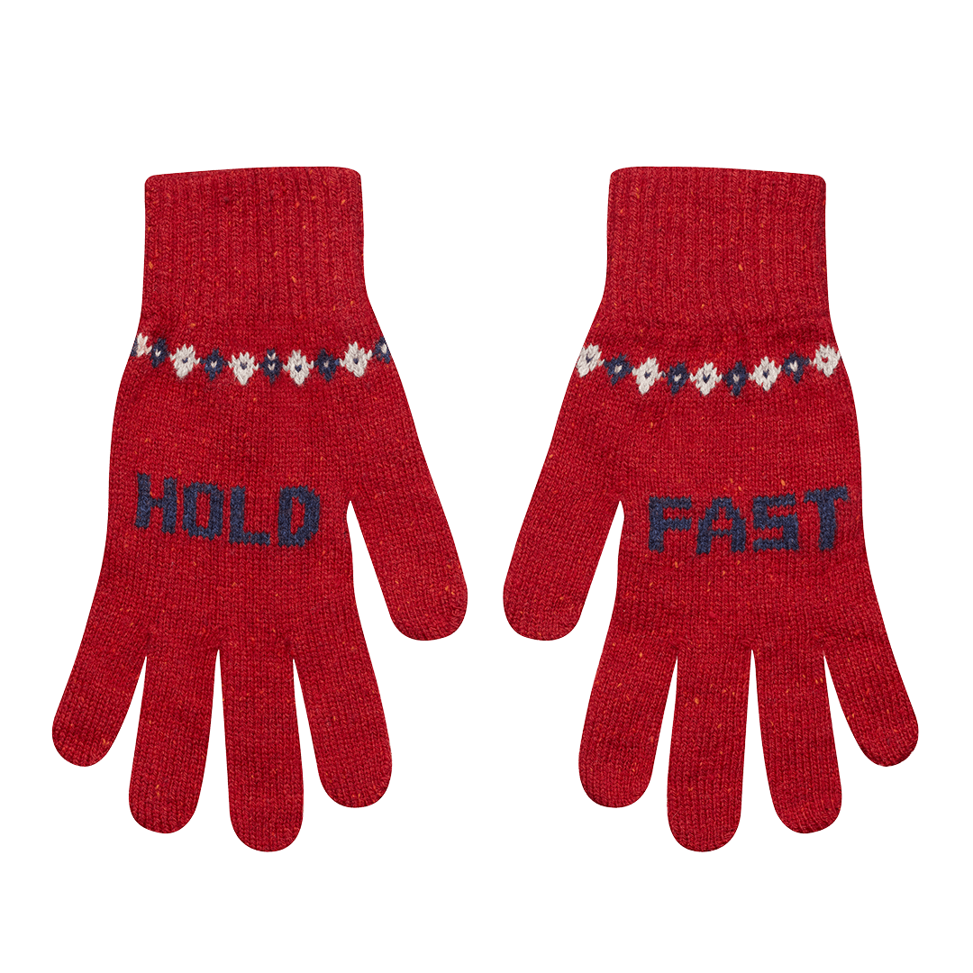 Hold Fast Gloves in Rosehip - Black & Beech