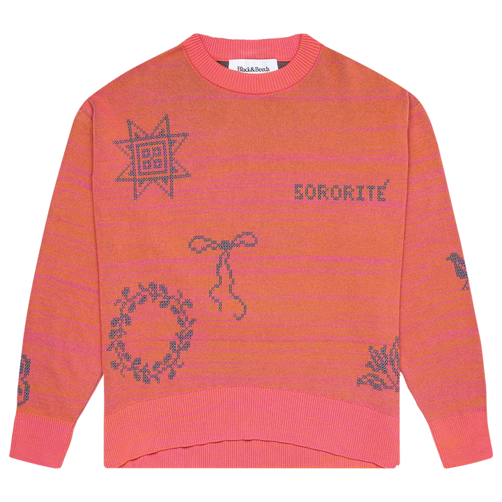 Cross Stitch Jumper in Fruit Salad & Teal