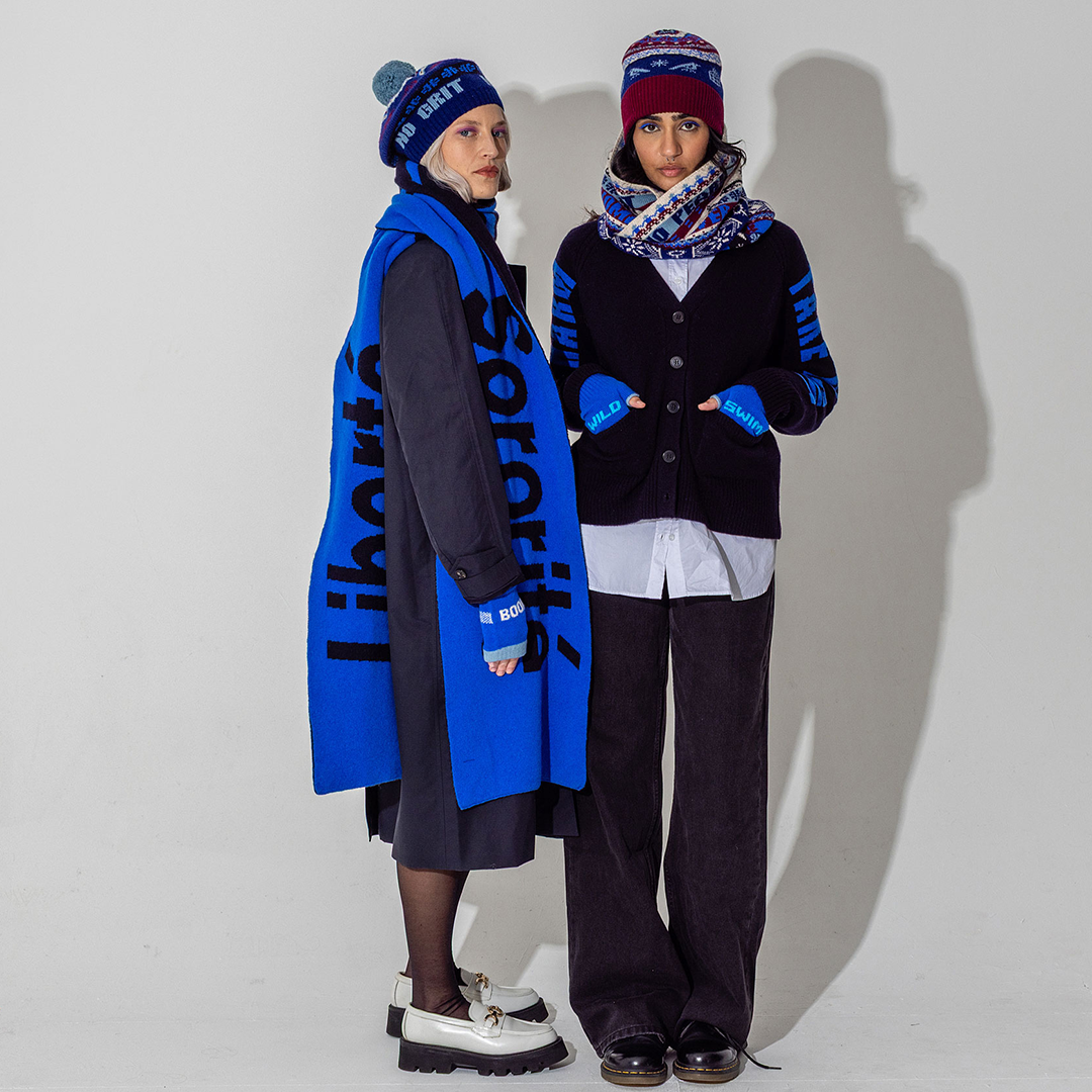 Fairisle Beanie in Klein & Claret