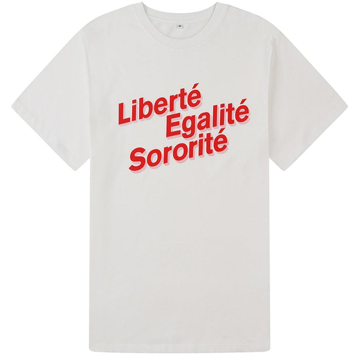 Liberté, Egalité, Sororité® White Organic Cotton T-Shirt