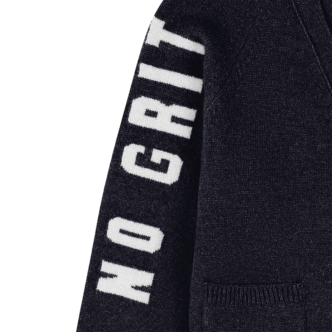 Pre-Order - No Grit No Pearl Cardigan in Prussian Blue &amp; Clay - Black &amp; BeechXS