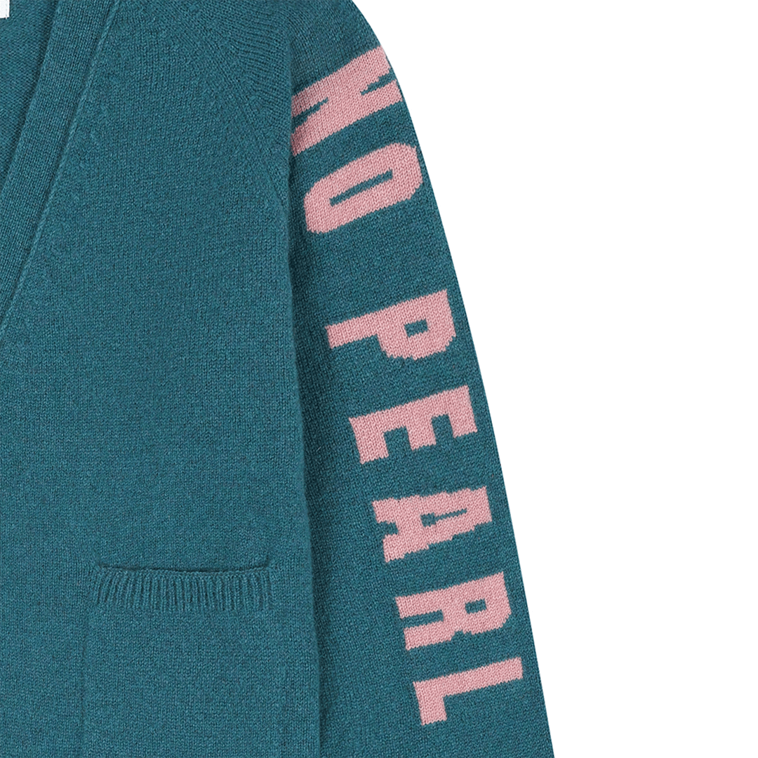Pre-Order - No Grit No Pearl Cardigan in Teal &amp; Calamine - Black &amp; BeechXS