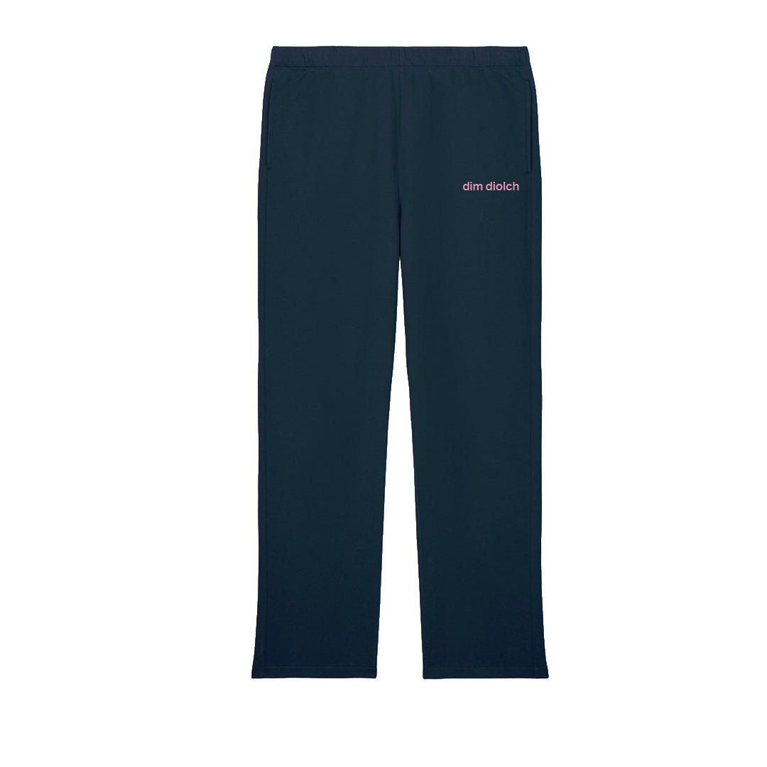Organic Cotton Embroidered Joggers - PREORDER - Black &amp; BeechDim Diolch