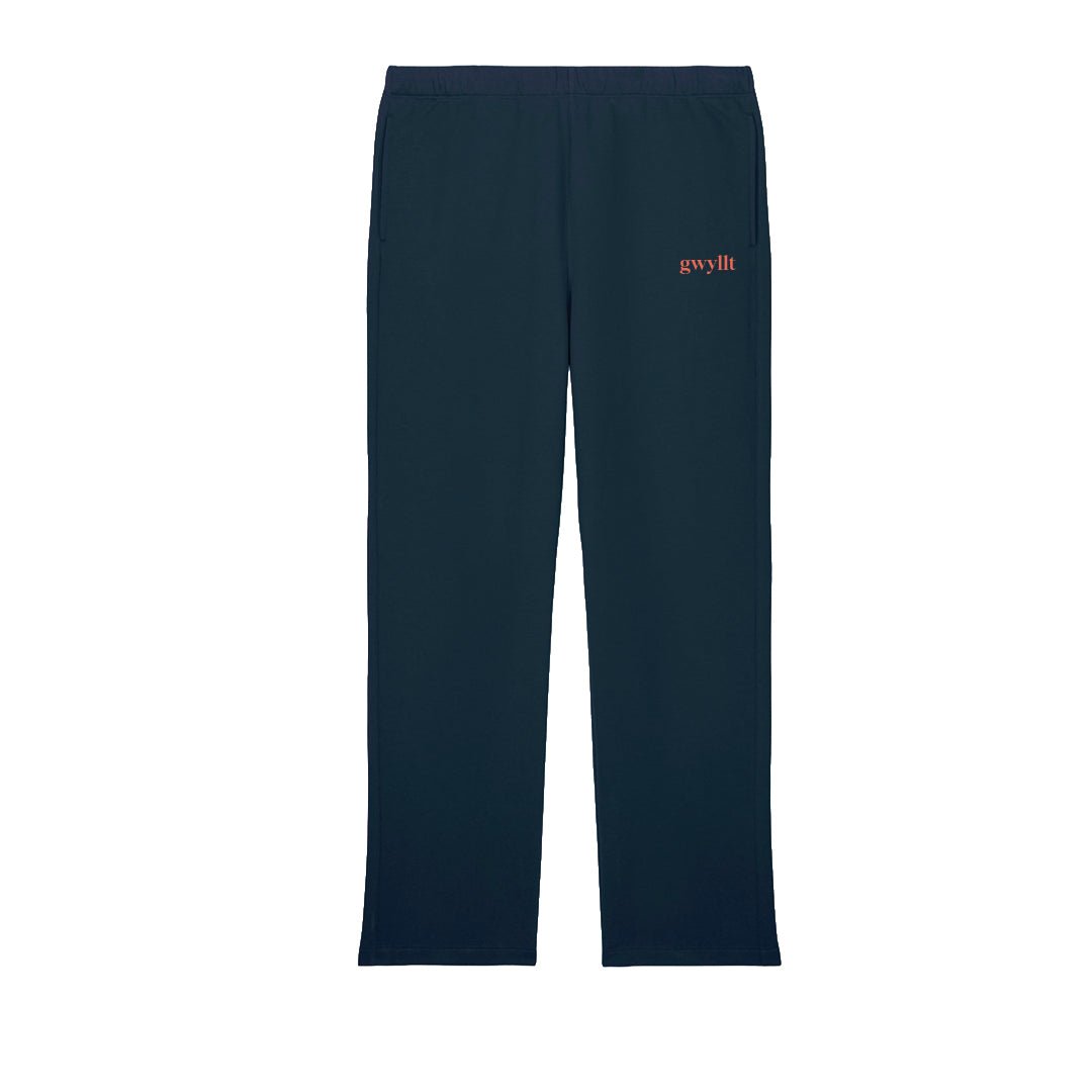 Organic Cotton Embroidered Joggers - PREORDER - Black &amp; BeechWild