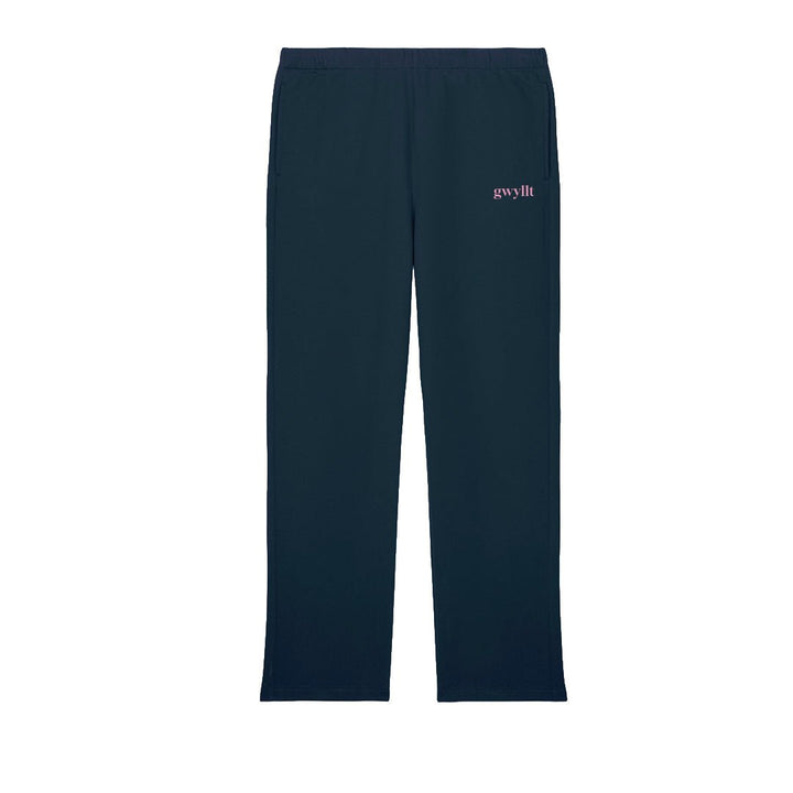 Organic Cotton Embroidered Joggers - PREORDER - Black &amp; BeechGwyllt
