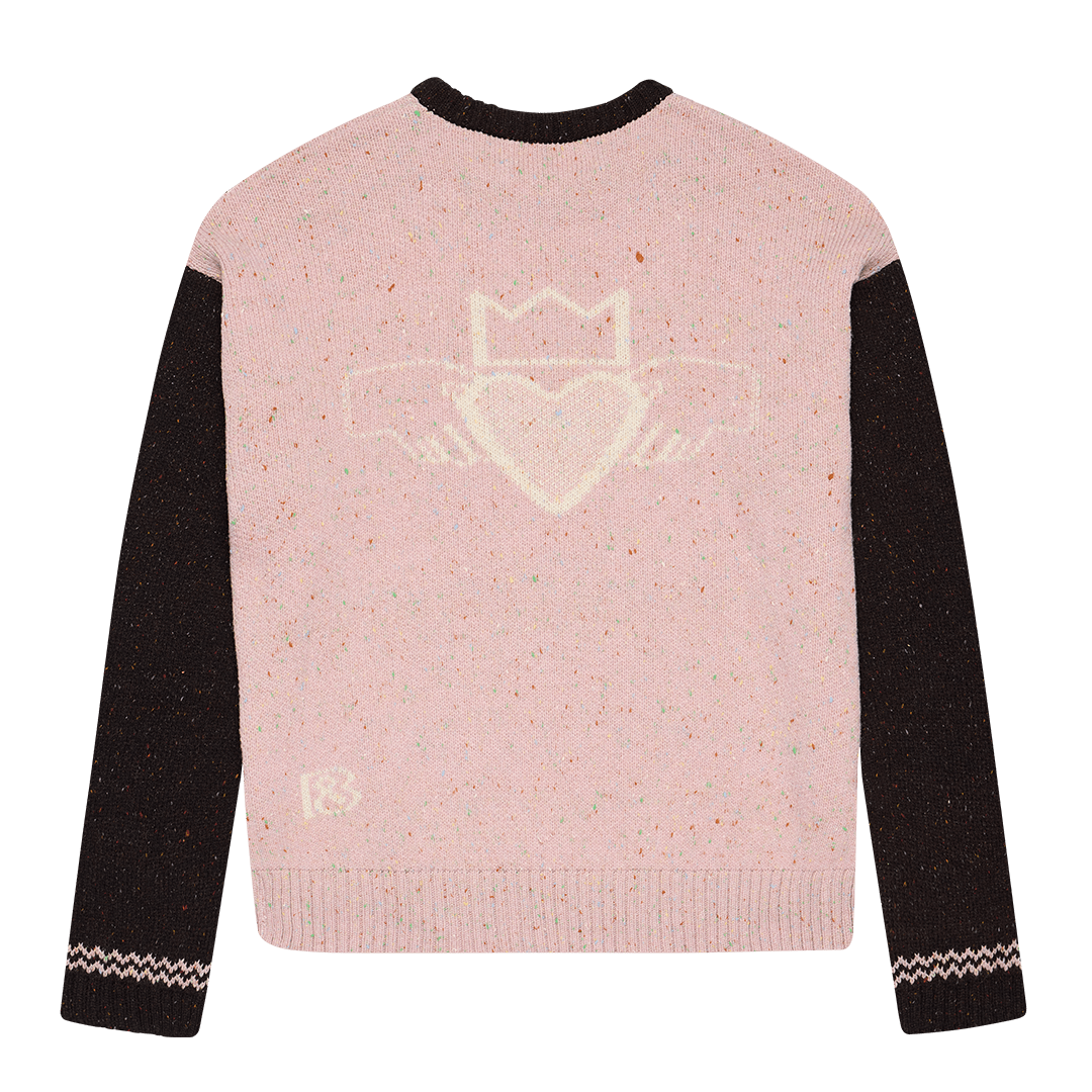 Saoirse Jumper in Peat &amp; Dogrose - Black &amp; BeechXS