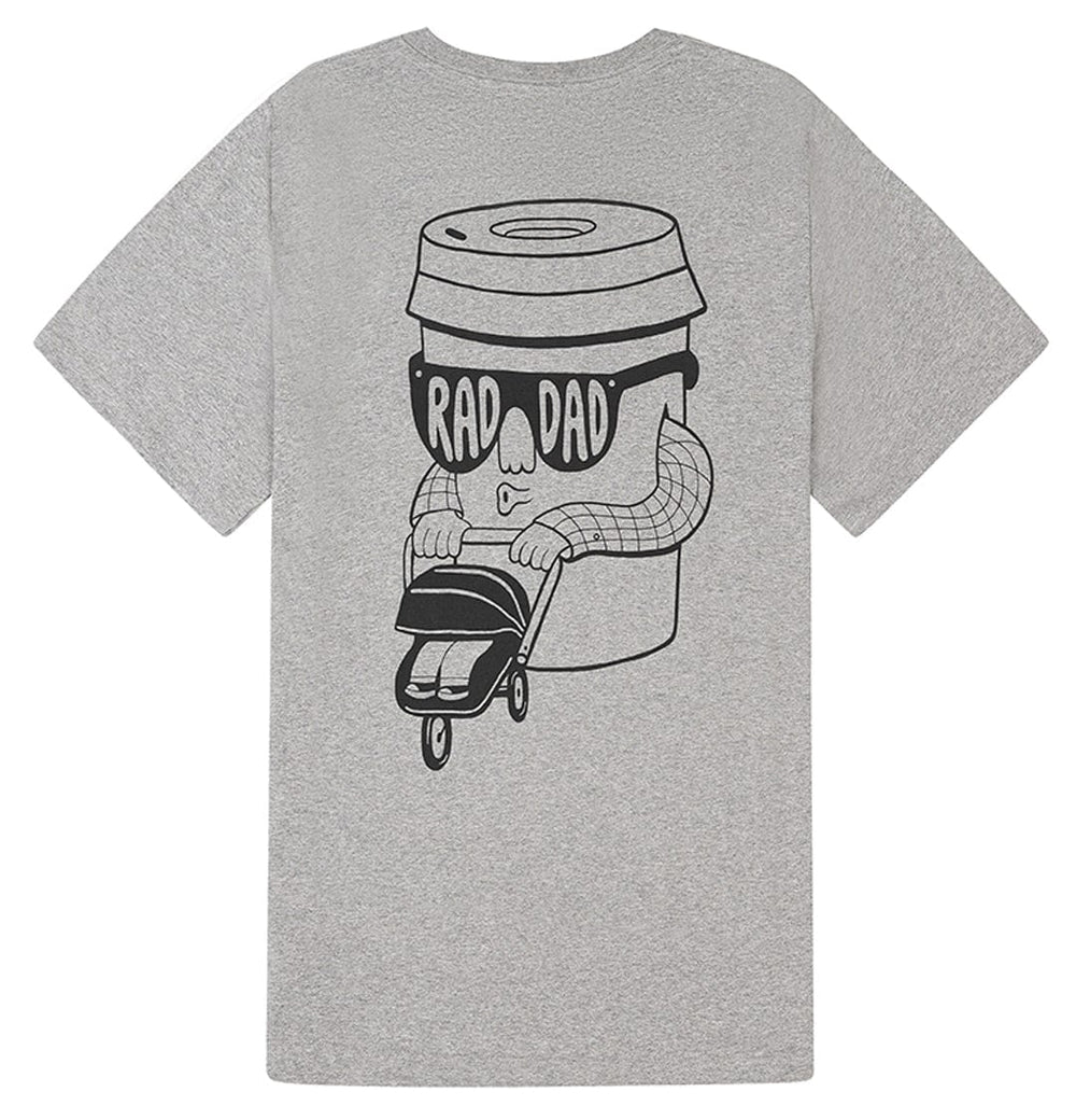 Rad Dad Coffee T-shirt in Grey Melange Bundle - Black & BeechS