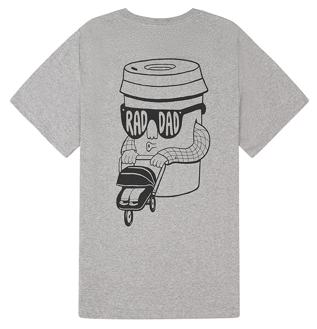 Rad Dad Coffee T-shirt in Grey Melange Bundle - Black &amp; BeechS