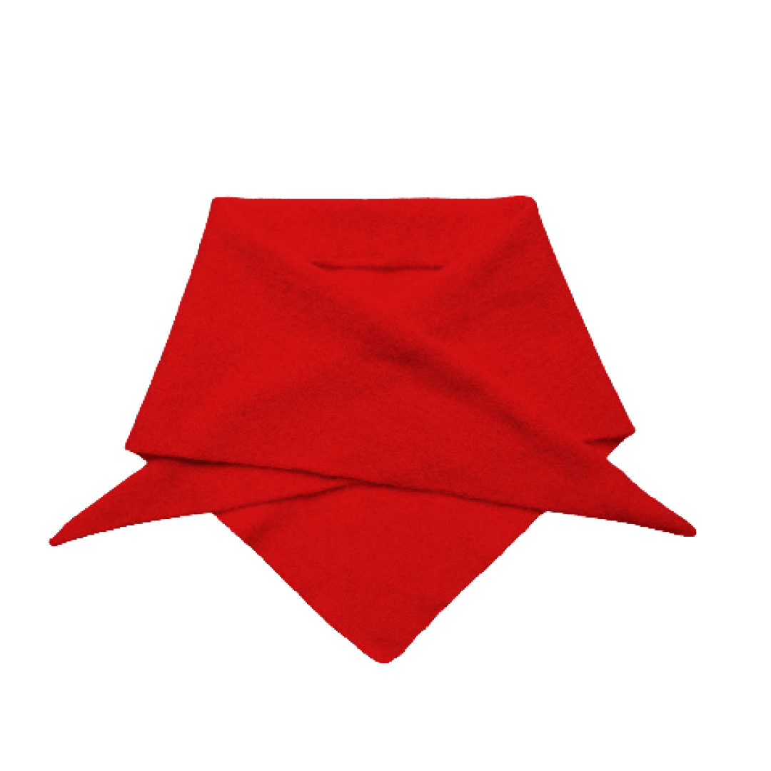 Pre-Order - Triangle Scarf in Rouge - Black & Beech