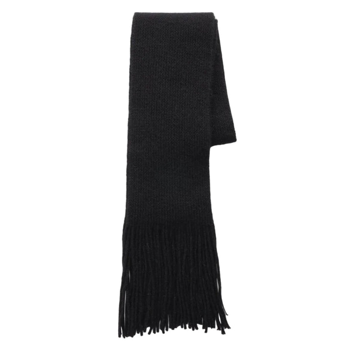 Skinny Fringed Scarf in Black - Black &amp; Beech