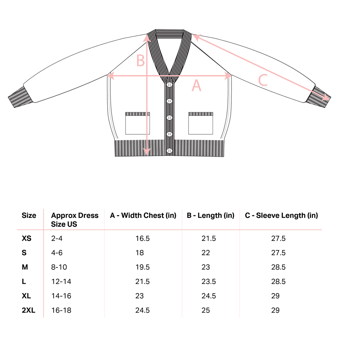 Pre-Order - No Grit No Pearl Cardigan in French Rose &amp; Rouge - Black &amp; BeechXS