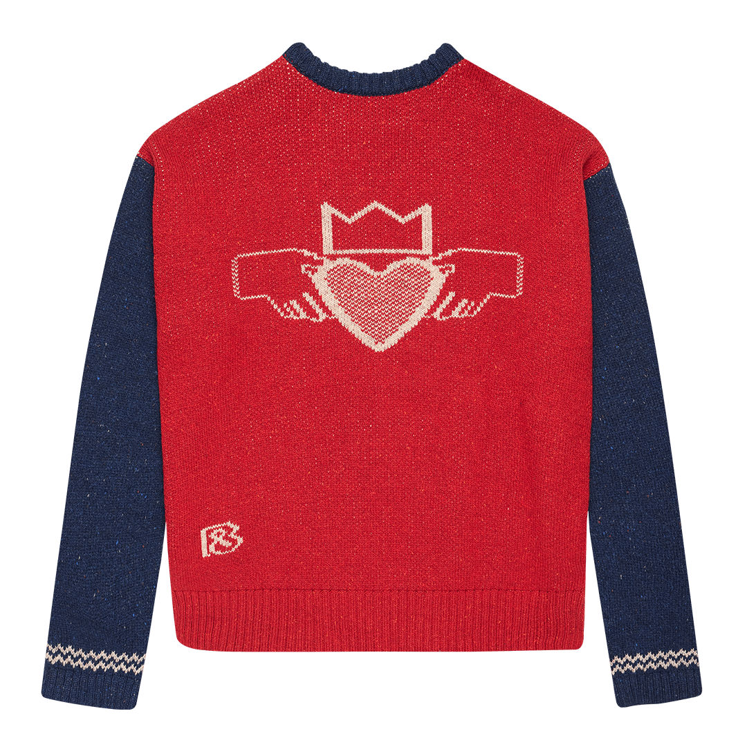 Saoirse Jumper in Atlantic &amp; Rosehip - Black &amp; BeechXS