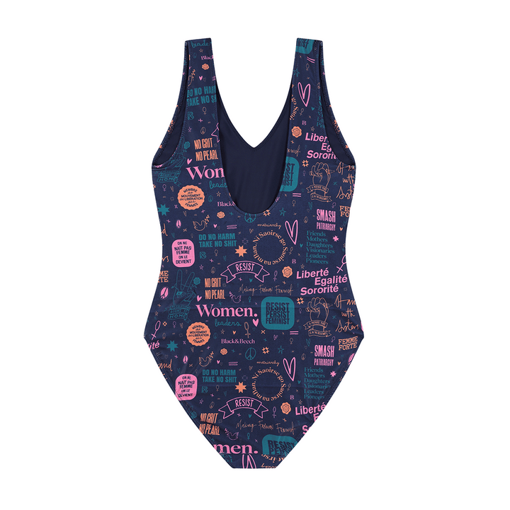 Solas Swimming Costume - Black &amp; Beech4