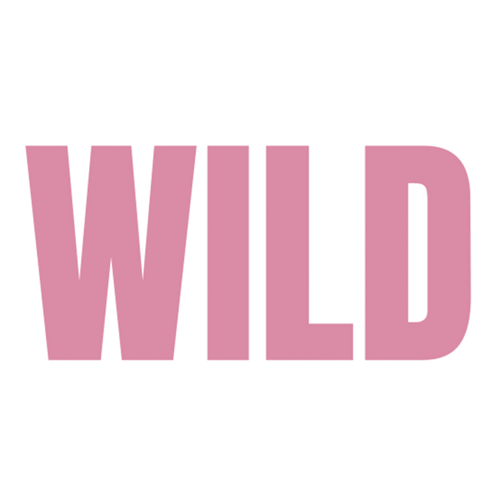 Wild Embroidered Sweatshirt - PREORDER - Black &amp; BeechTeal with Pink Thread