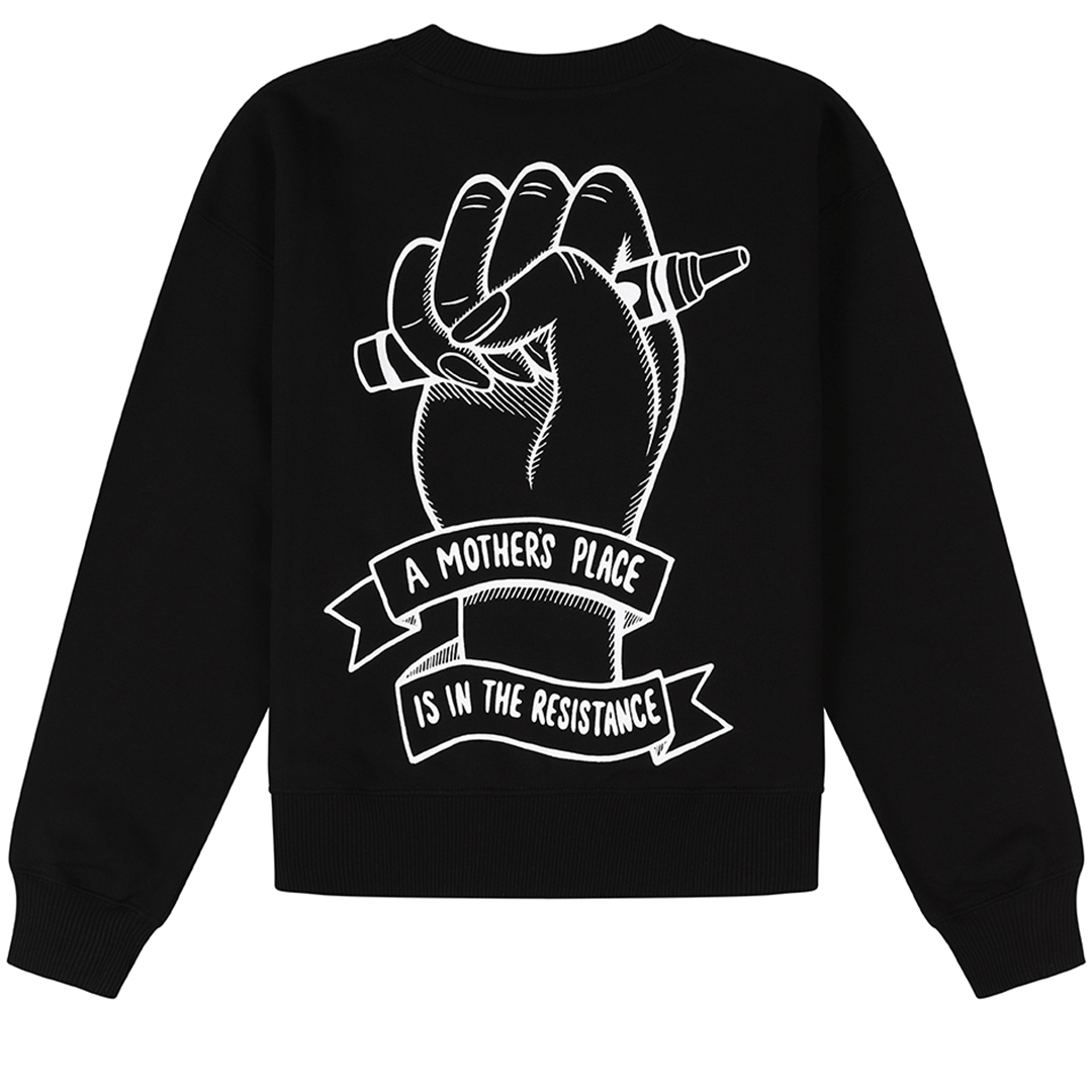 A Mother’s Place Is In The Resistance Black Sweatshirt Sweatshirts Black & Beech