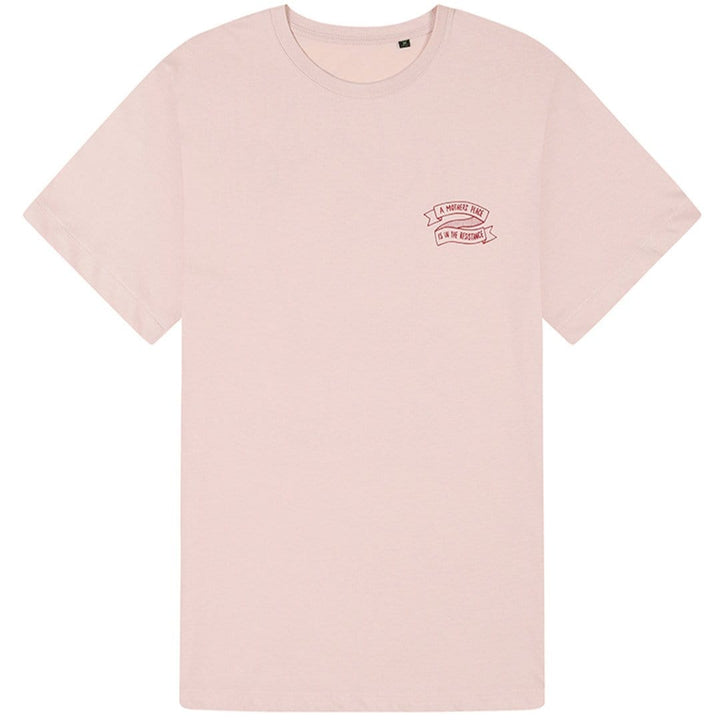 A Mother's Place is in the Resistance Dusky Pink T-Shirt T-shirts Black & Beech