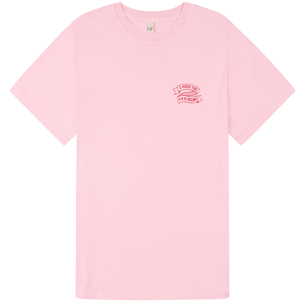 A Mother's Place is in the Resistance Pink T-Shirt - Black & BeechXS