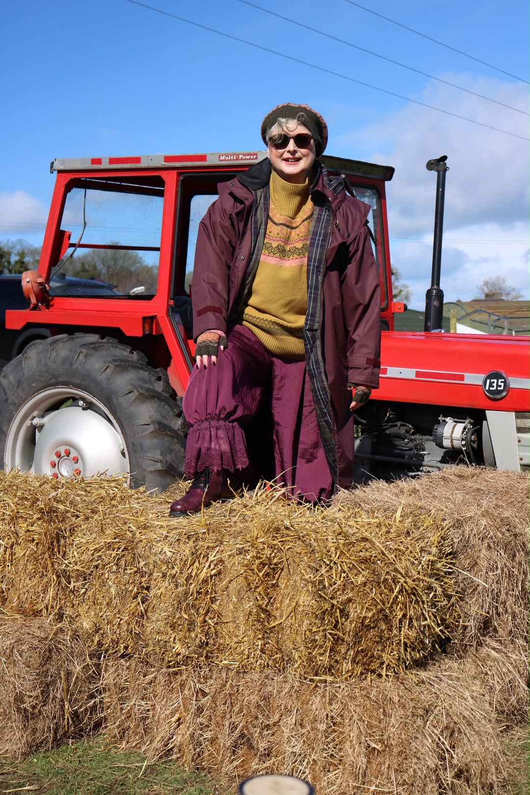 Fairisle Fiadh Funnel Neck Jumper in Gorse