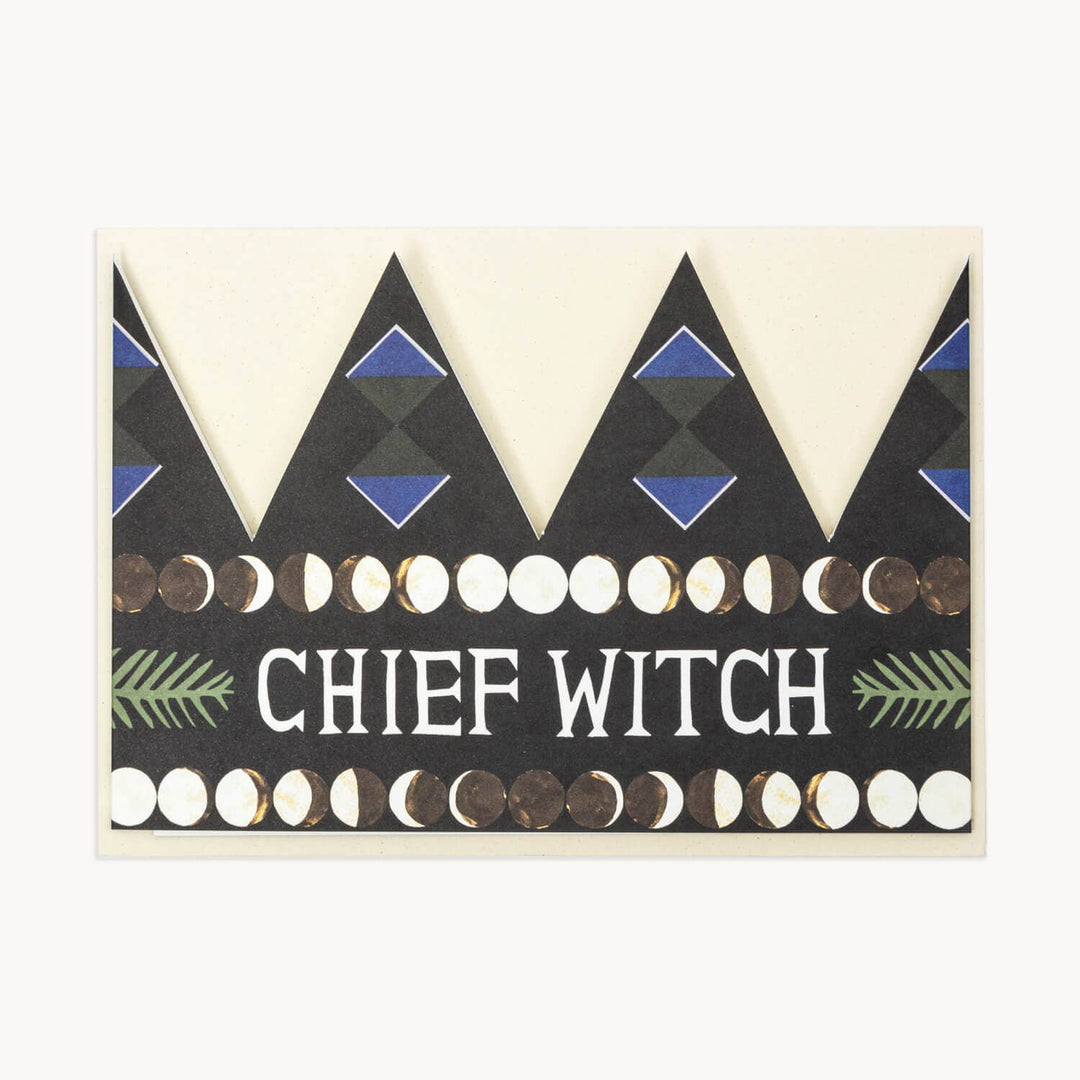 Chief Witch Party Hat - Black & Beech