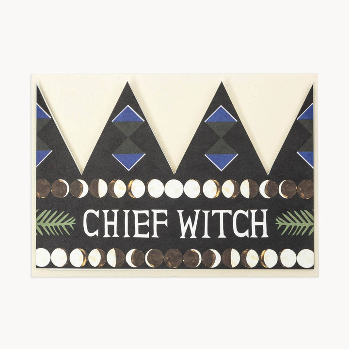 Chief Witch Party Hat - Black & Beech