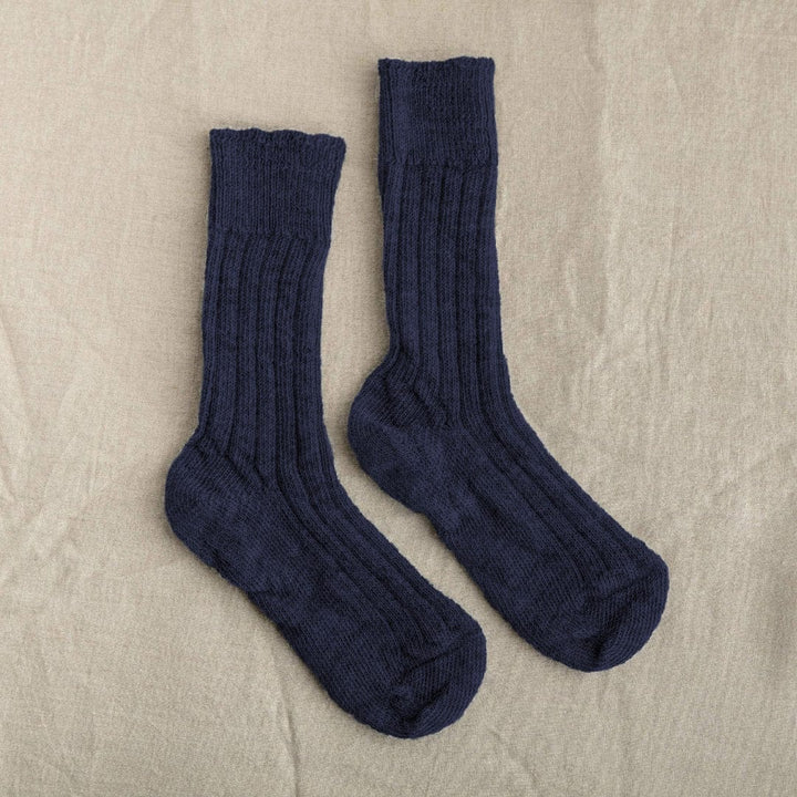 Alpaca Bed Socks Socks Black & Beech