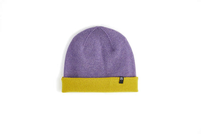 Beanie in Violet & Piccalilli Hats Black & Beech