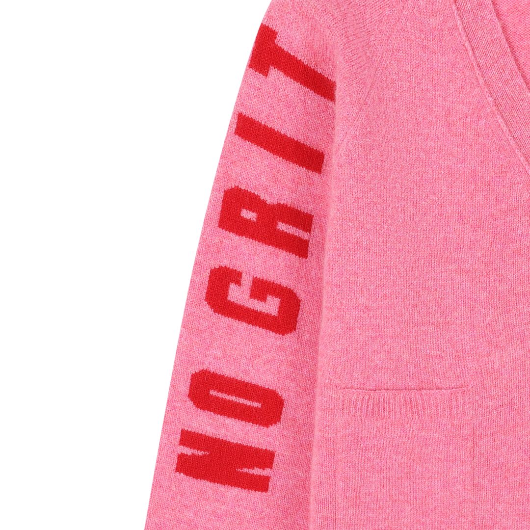 Pre-Order - No Grit No Pearl Cardigan in French Rose &amp; Rouge - Black &amp; BeechXS