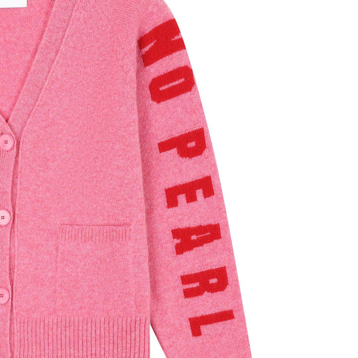 Pre-Order - No Grit No Pearl Cardigan in French Rose &amp; Rouge - Black &amp; BeechXS
