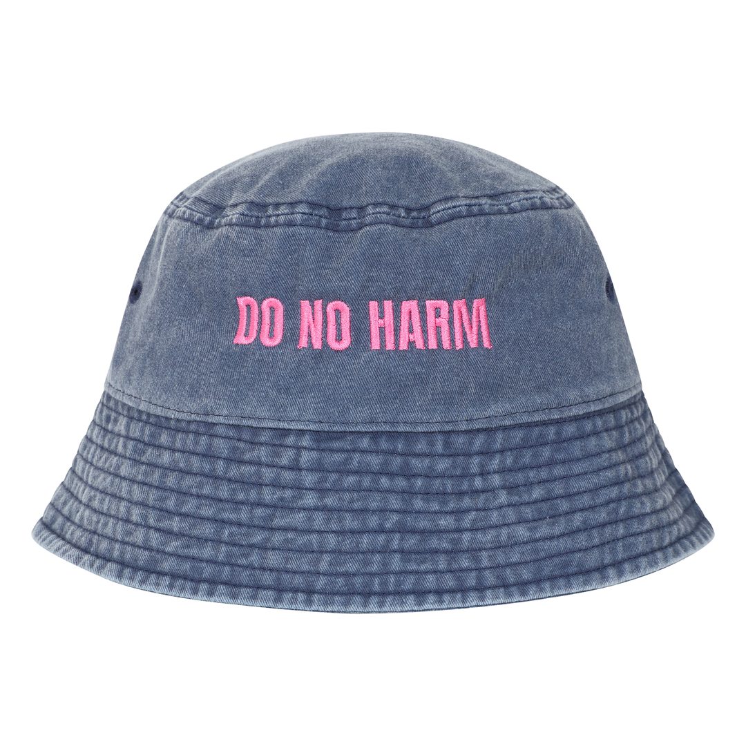 Do No Harm Take No Shit Bucket Hat - Black &amp; BeechStonewash Black