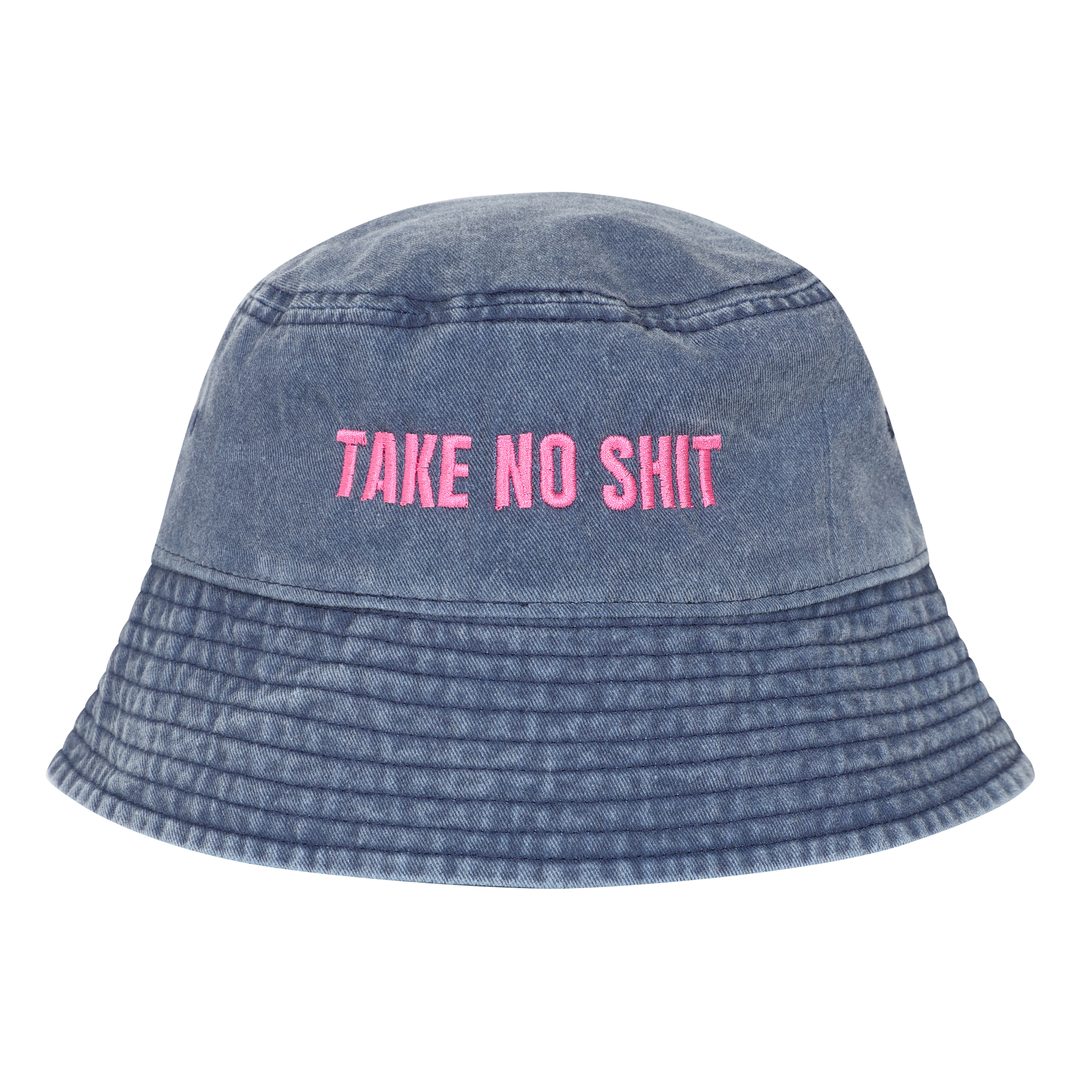 Do No Harm Take No Shit Bucket Hat - Black &amp; BeechStonewash Black