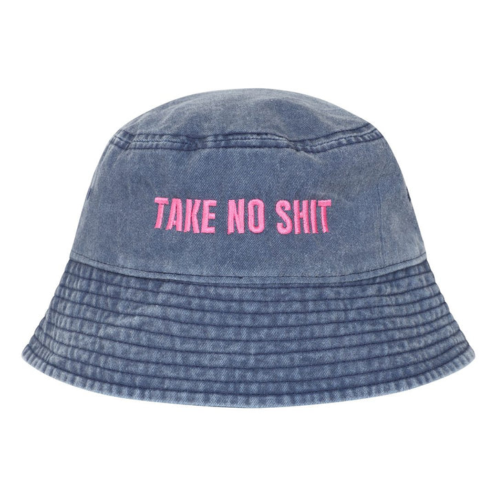 Do No Harm Take No Shit Bucket Hat - Black &amp; BeechStonewash Black