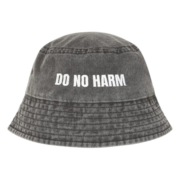 Do No Harm Take No Shit Bucket Hat - Black &amp; BeechStonewash Black