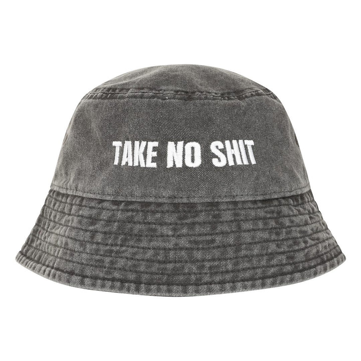 Do No Harm Take No Shit Bucket Hat - Black &amp; BeechStonewash Black