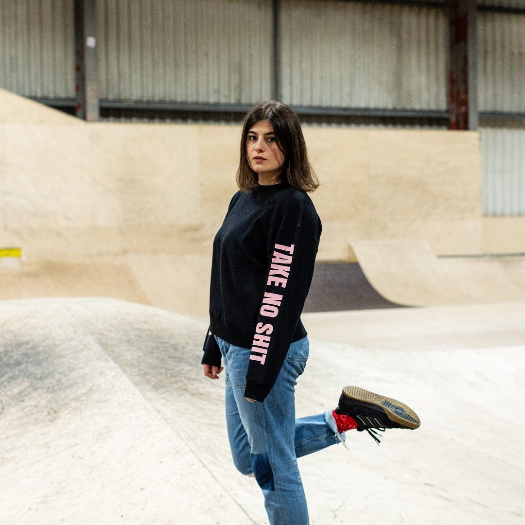 Black Do No Harm Take No Shit Sweater Sweatshirts Black & Beech