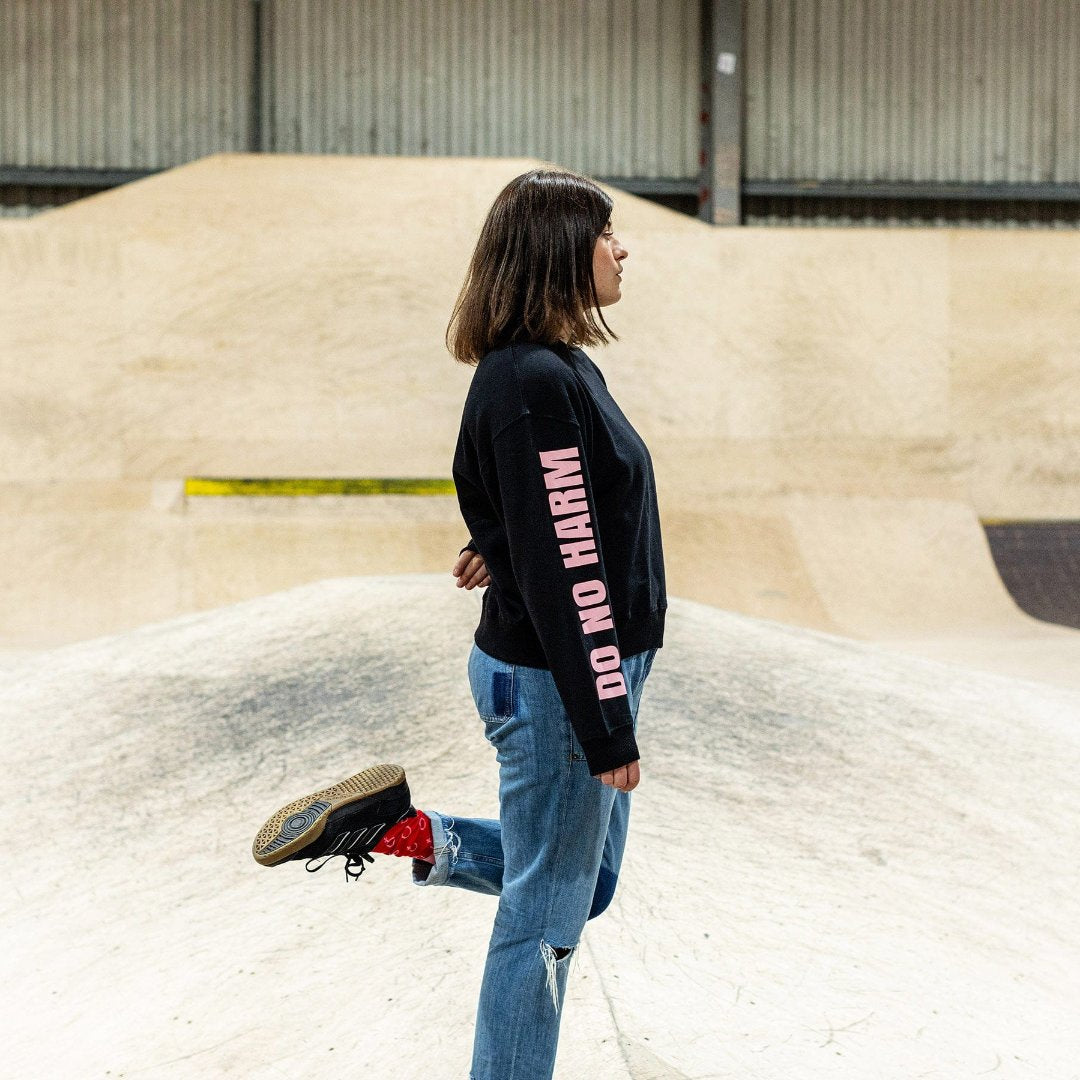 Black Do No Harm Take No Shit Sweater Sweatshirts Black & Beech