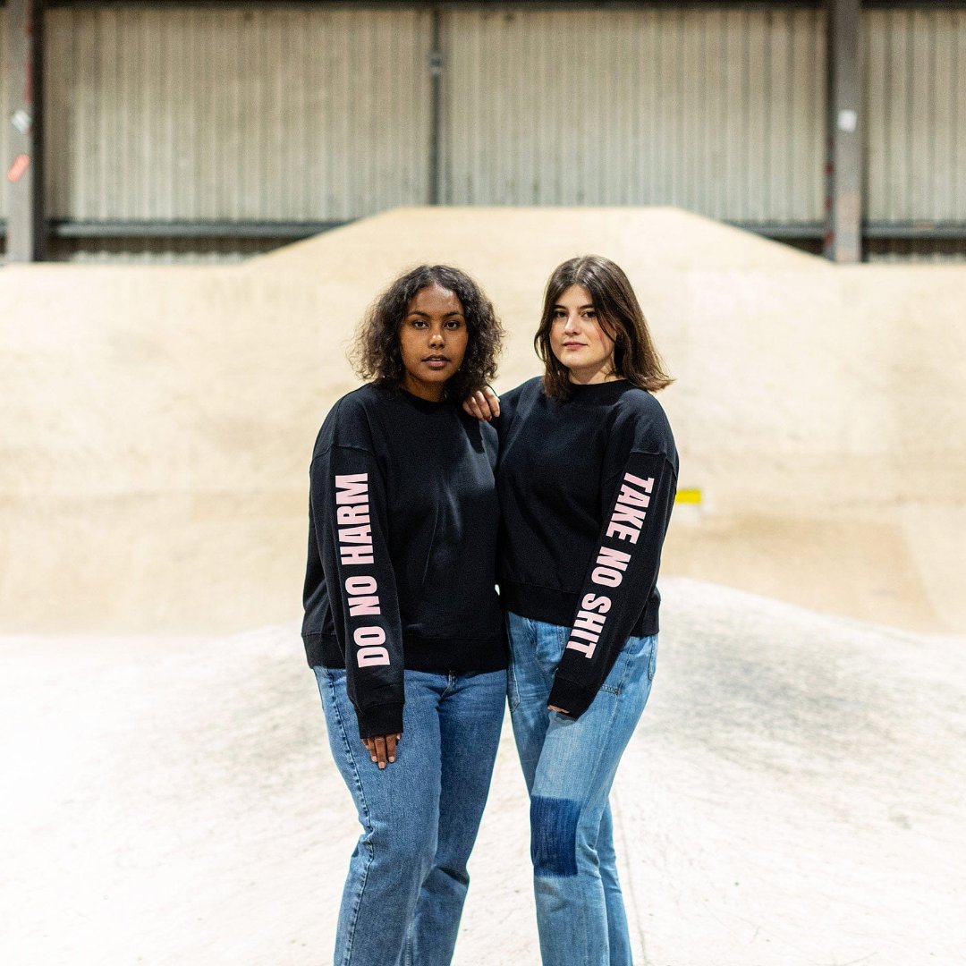 Black Do No Harm Take No Shit Sweater Sweatshirts Black & Beech