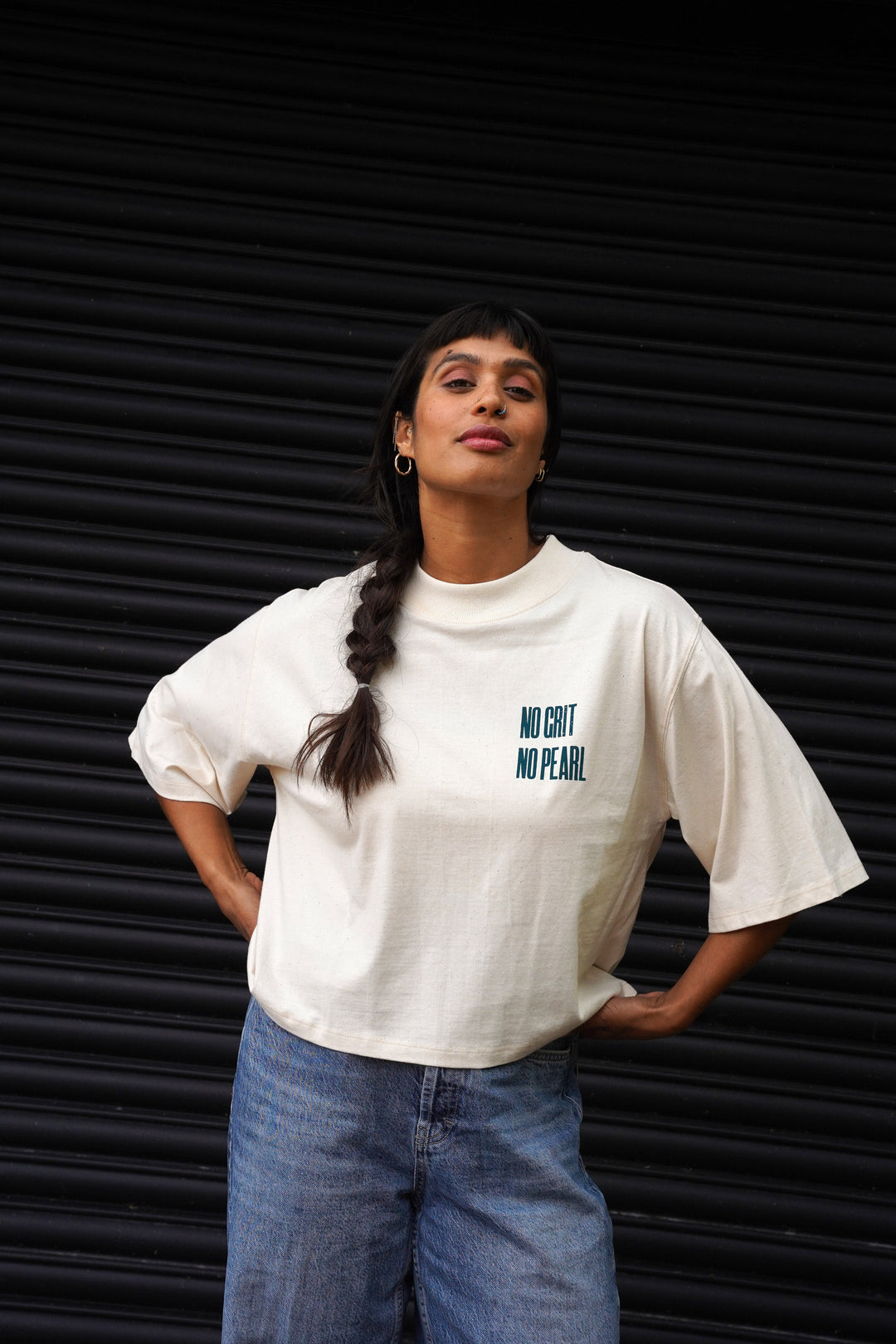 No Grit No Pearl Organic Cotton T-Shirt in Raw Cotton