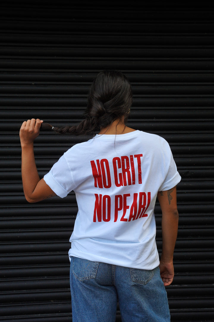 No Grit No Pearl Organic Cotton T-Shirt in White