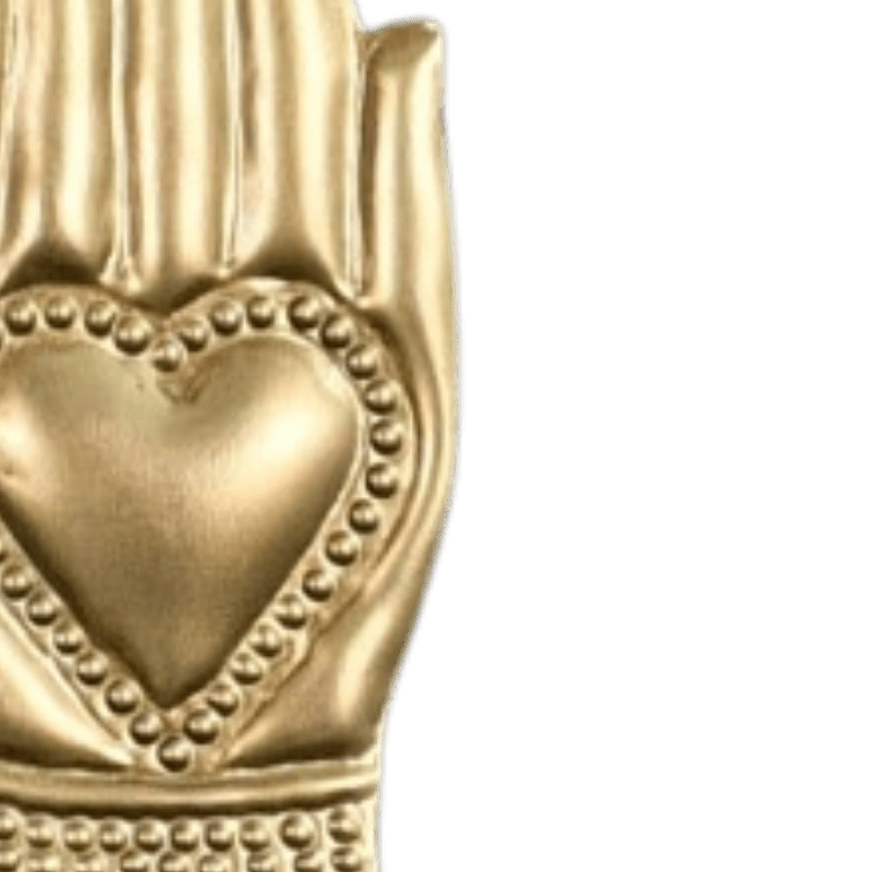 Gold Milagro Hand Ornament - Black &amp; Beech