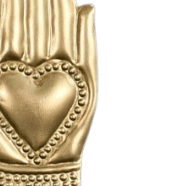 Gold Milagro Hand Ornament - Black &amp; Beech
