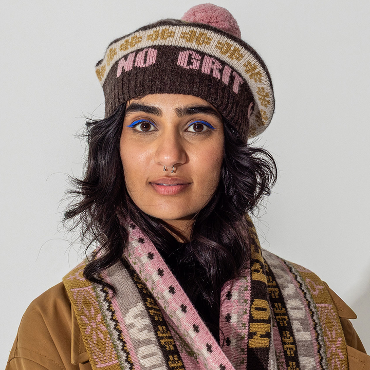 Fairisle Beret Tam in Cocoa