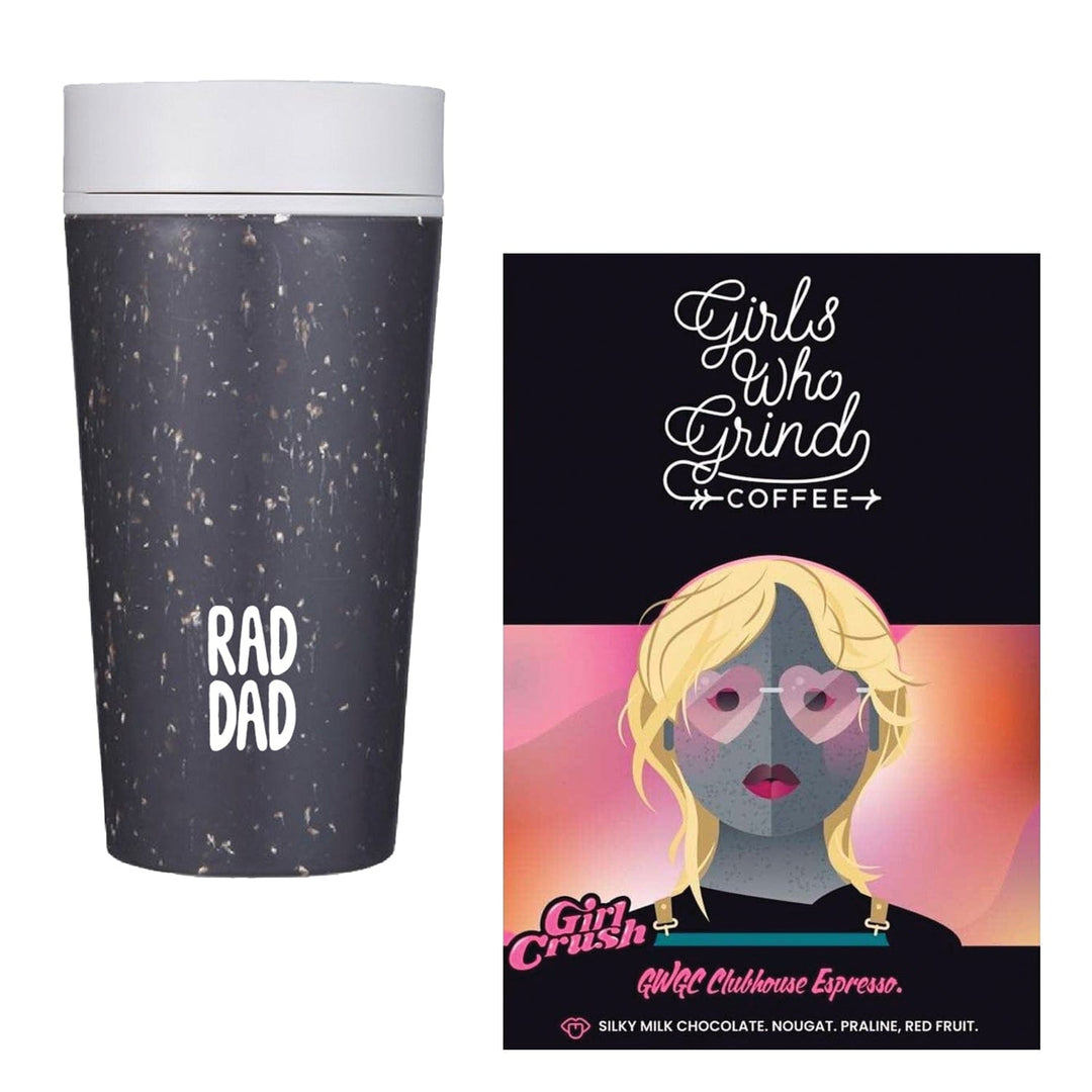 Coffee Loving Dad Gift Mugs Black & Beech