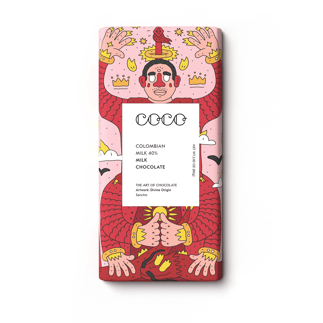 Colombian Milk 40% Chocolate Bar Chocolate COCO Chocolatier